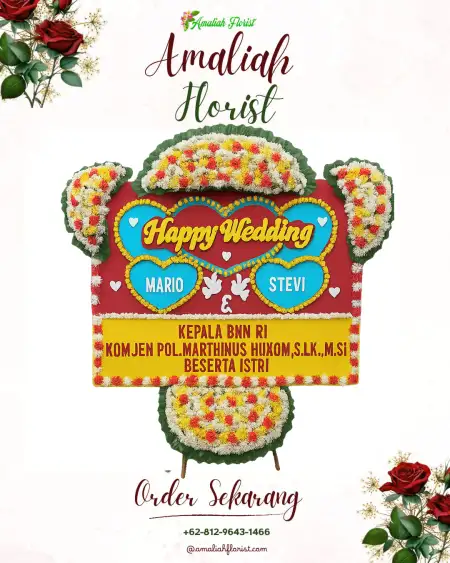 Papan Bunga Pernikahan Lubai